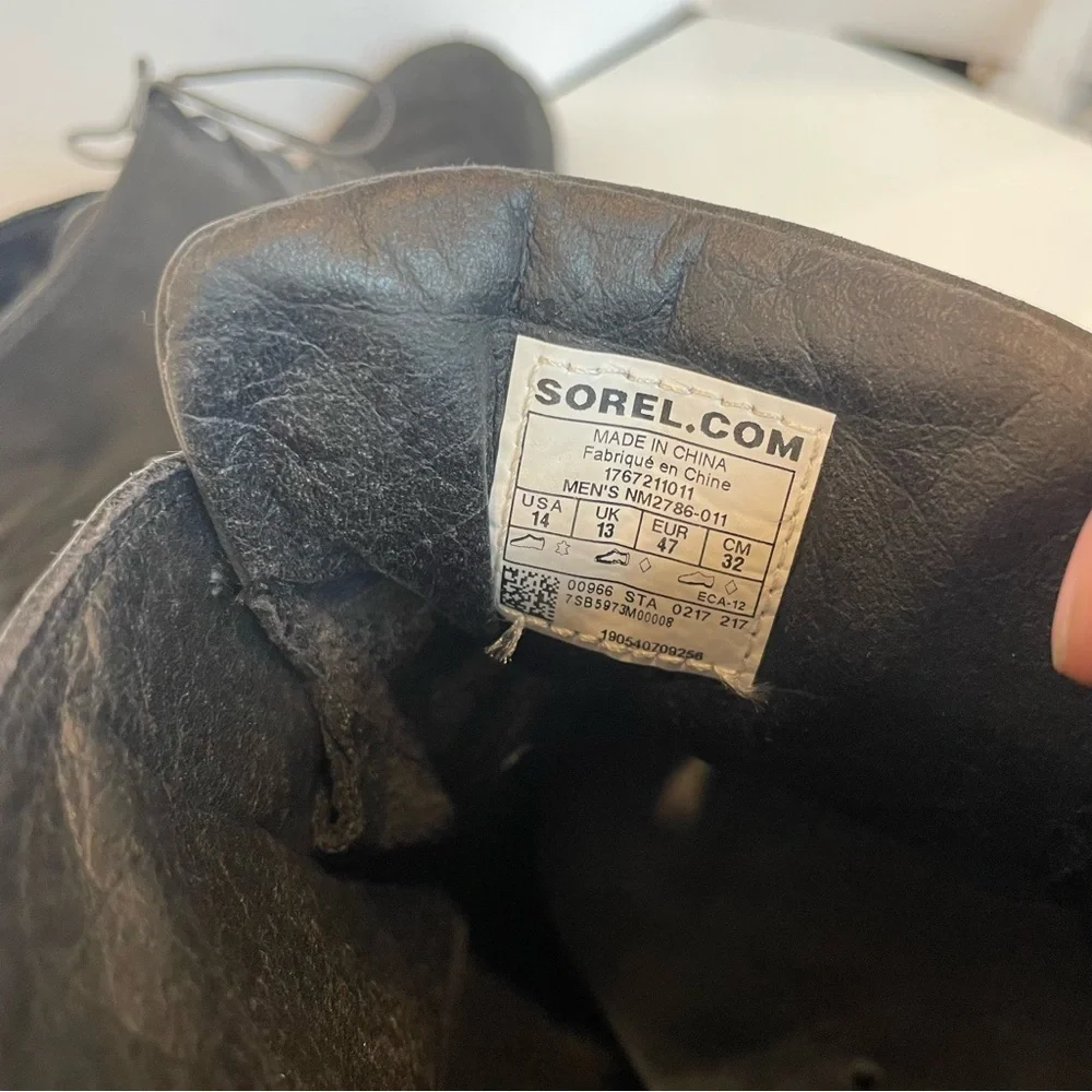 Sorel Madson Chukka Waterproof Boots Black Mens Size 14 Some‎ Wear Please Read